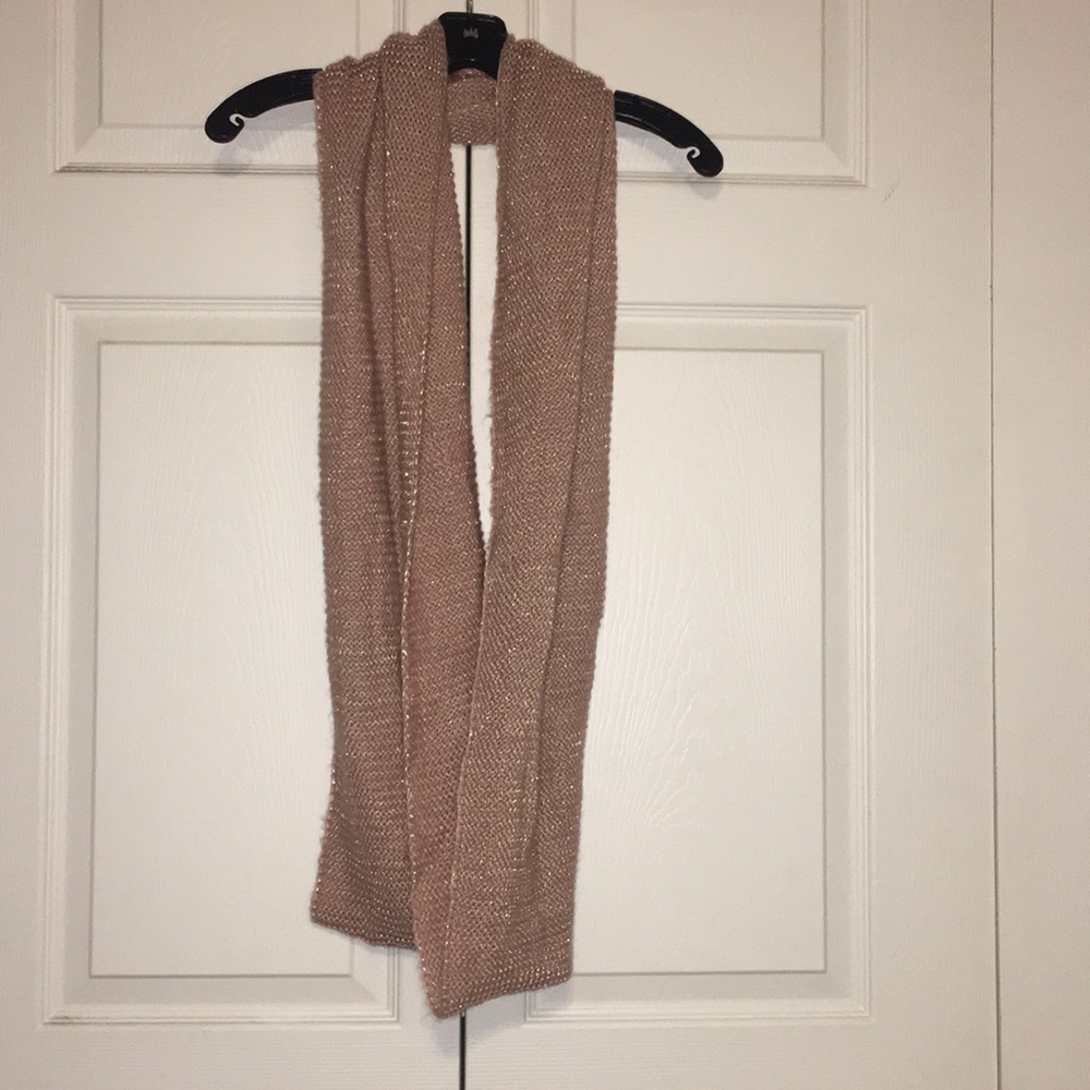 Ardene Pink Infinity Scarf with Hint of Gold